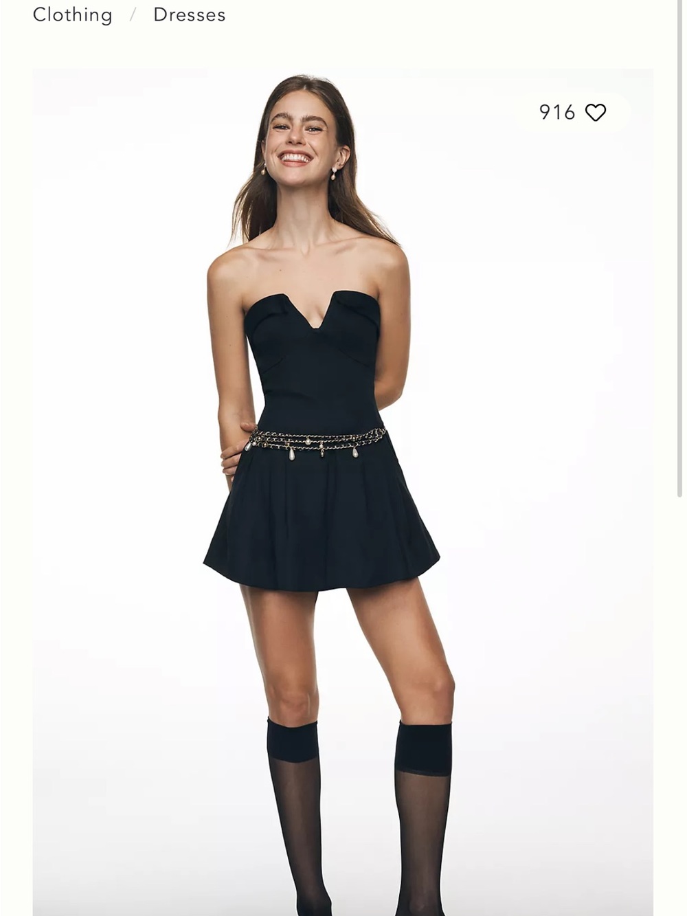 NWT Anthropologie Maeve Strapless Mini Plunge-Neck Romper 10